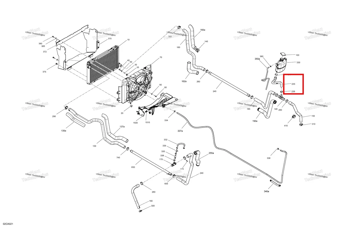 Деталь 709200814 на схеме узла 2021 Can-Am Defender HD5 - BASE DPS Engine - Cooling
