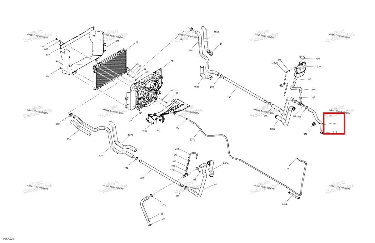 Деталь 709200815 на схеме узла 2021 Can-Am Defender HD5 - BASE DPS Engine - Cooling