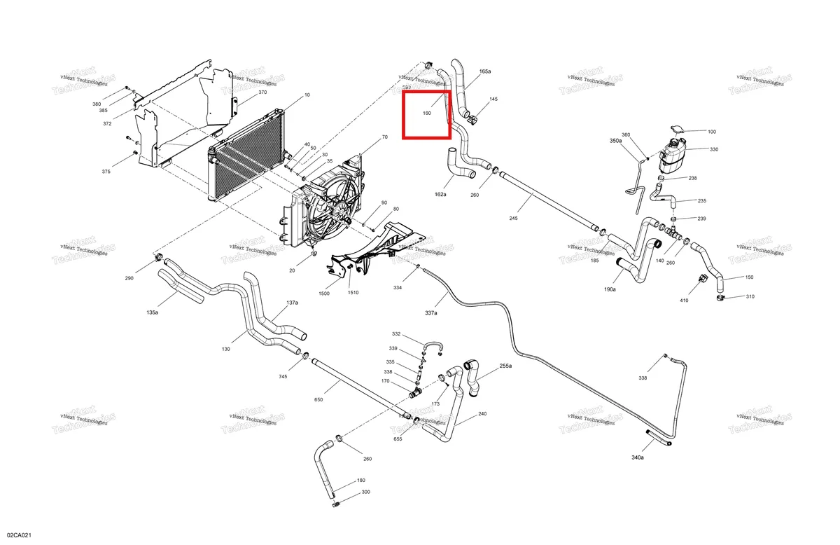 Деталь 709200845 на схеме узла 2021 Can-Am Defender HD5 - BASE DPS Engine - Cooling
