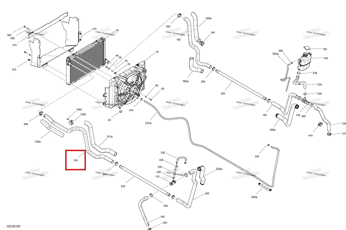 Деталь 709200958 на схеме узла 2020 Can-Am Defender HD5 Cooling - System