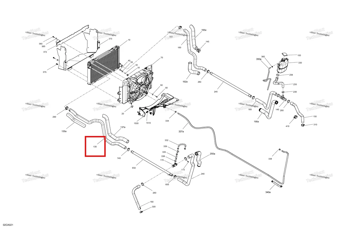 Деталь 709201038 на схеме узла 2021 Can-Am Defender HD5 - BASE DPS Engine - Cooling