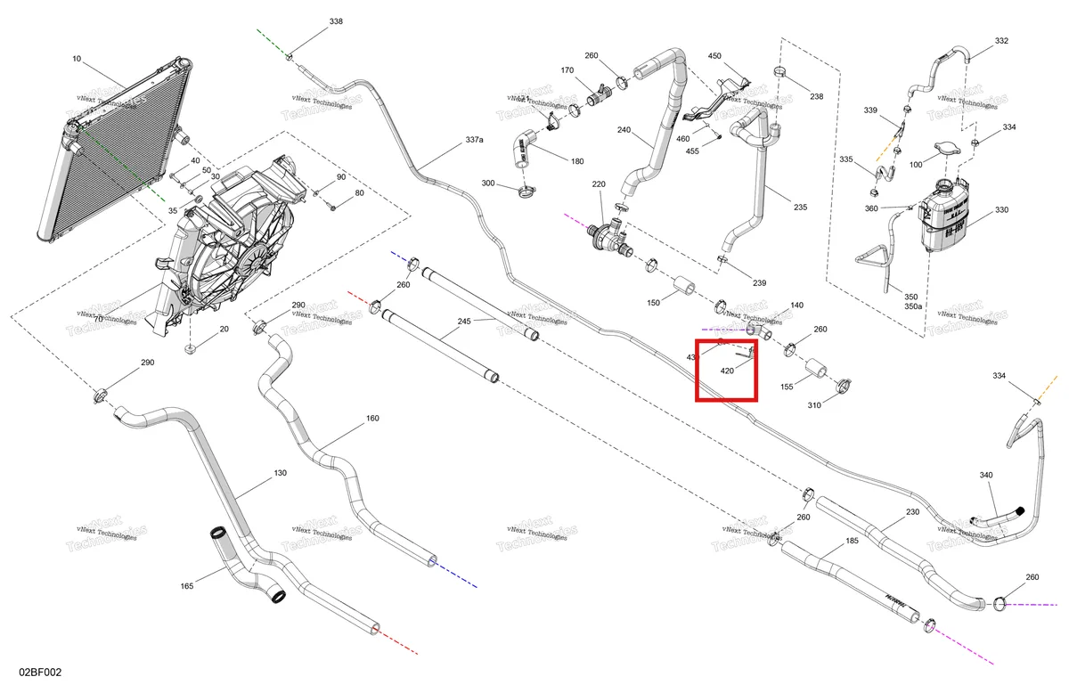 Деталь 709201348 (Шланг опора Can-Am Commander MAX 1000R EFI XT (2024) (709201348)) на схеме узла 2026 Can-Am Maverick Sport - 1000R EFI - DPS - 9GTB - Timeless Black Metallic - 60