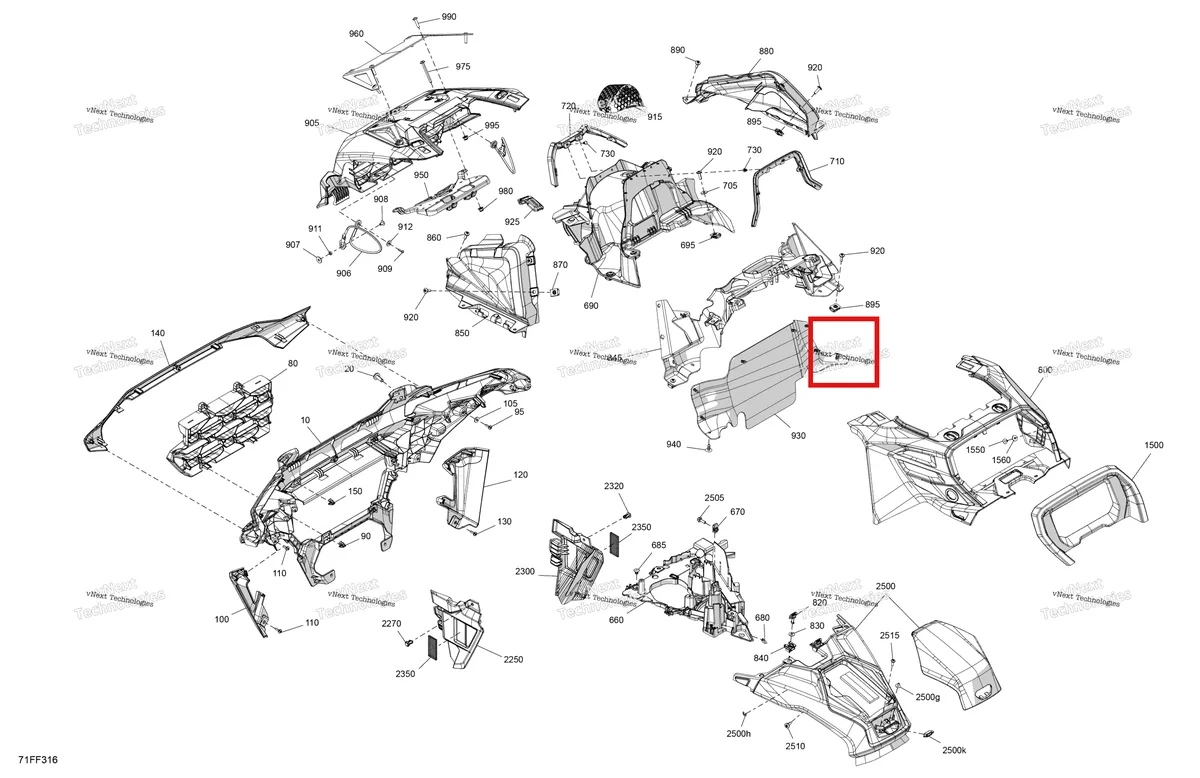 Деталь 709201464 (Tool комплект опора Can-Am Outlander 4x4 XMR 1000R (2025) (709201464)) на схеме узла 2026 Can-Am OUTLANDER - 4X4 - XMR - 1000R - 4LTA - Granite Grey Body - Front Section