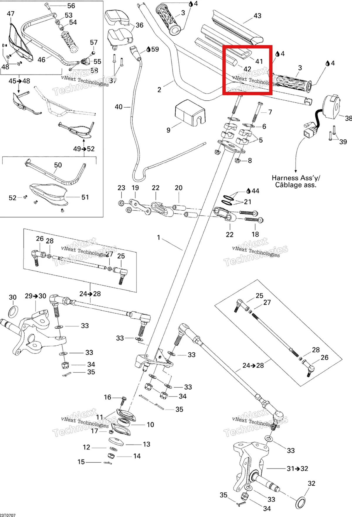 Деталь 709400094 на схеме узла 2007 Can-Am DS 650 X Steering System
