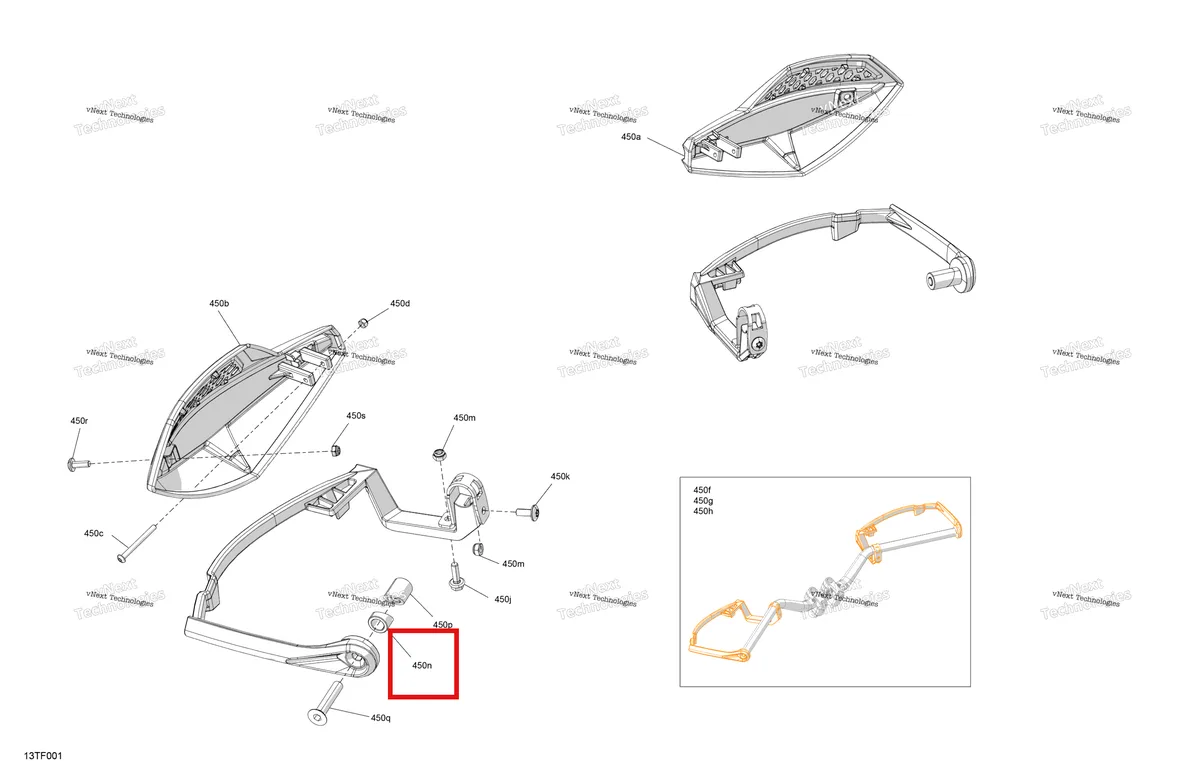 Деталь 709400161 на схеме узла 2026 Can-Am RENEGADE - 4X4 - XXC - 1000R EFI - 5VTB - Catalyst Gray Mechanic - Air Deflector