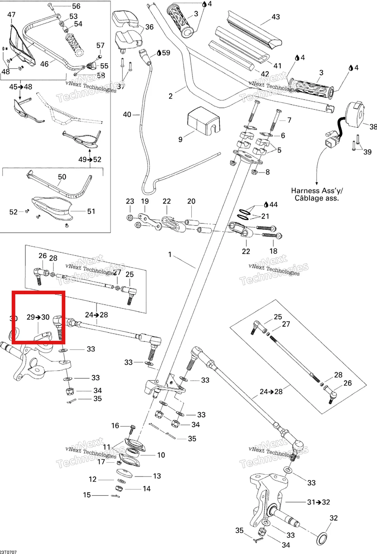 Деталь 709400208 на схеме узла 2007 Can-Am DS 650 X Steering System