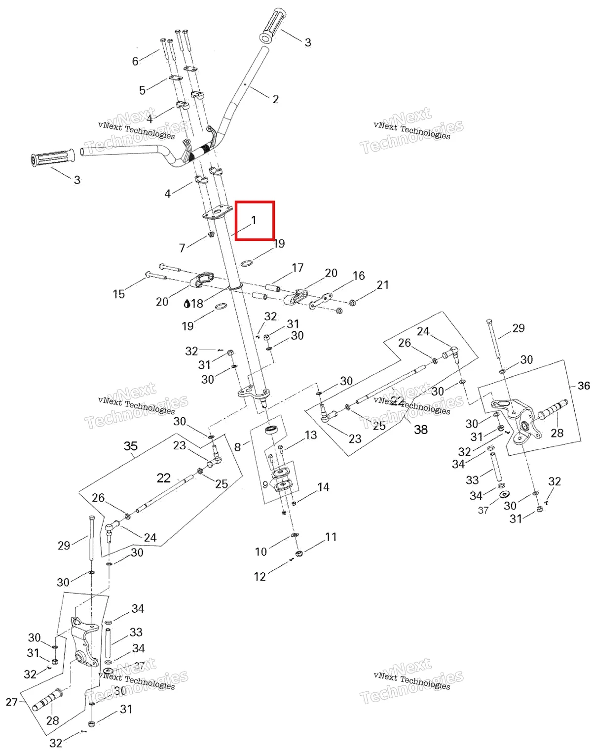 Деталь 709400231 на схеме узла 2007 Can-Am Rally 175 Steering System