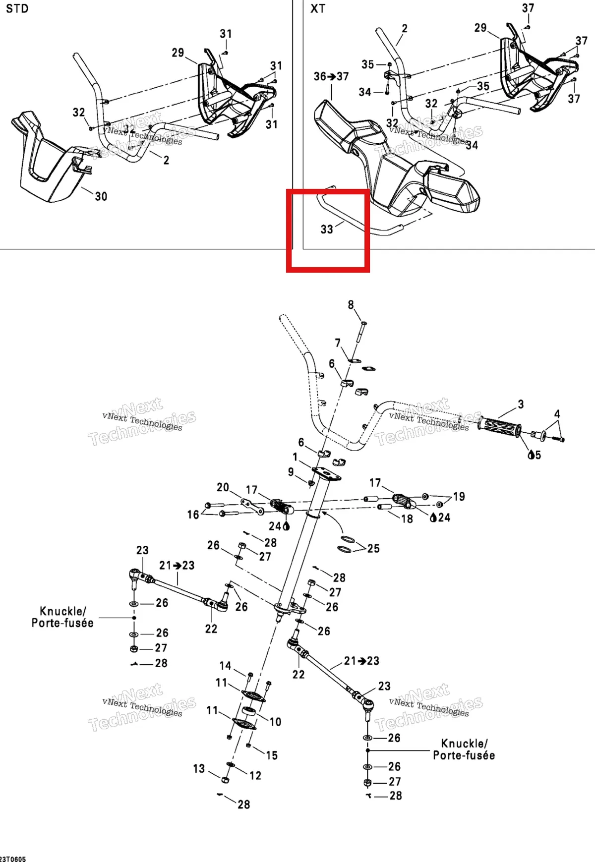 Деталь 709400256 на схеме узла 2006 Can-Am Outlander 400 XT 4 X 4 Steering System Xt