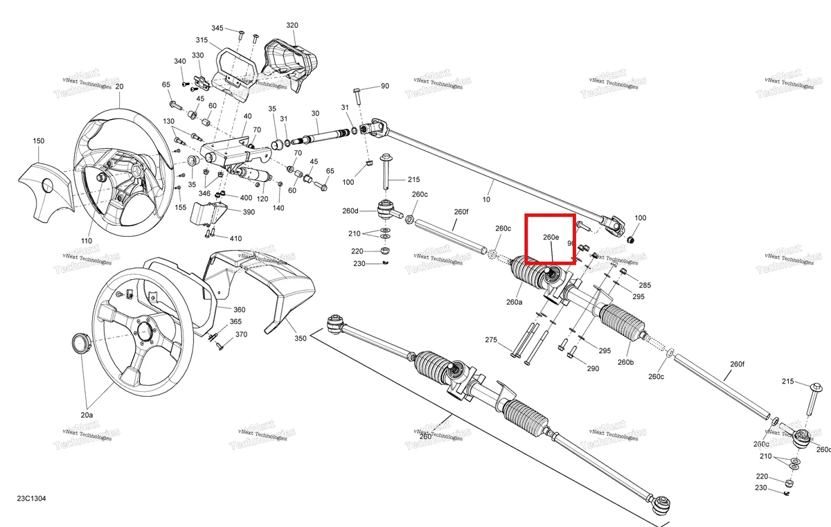 Деталь 709401235 на схеме узла 2013 Can-Am Maverick 1000, STD, XRS Steering