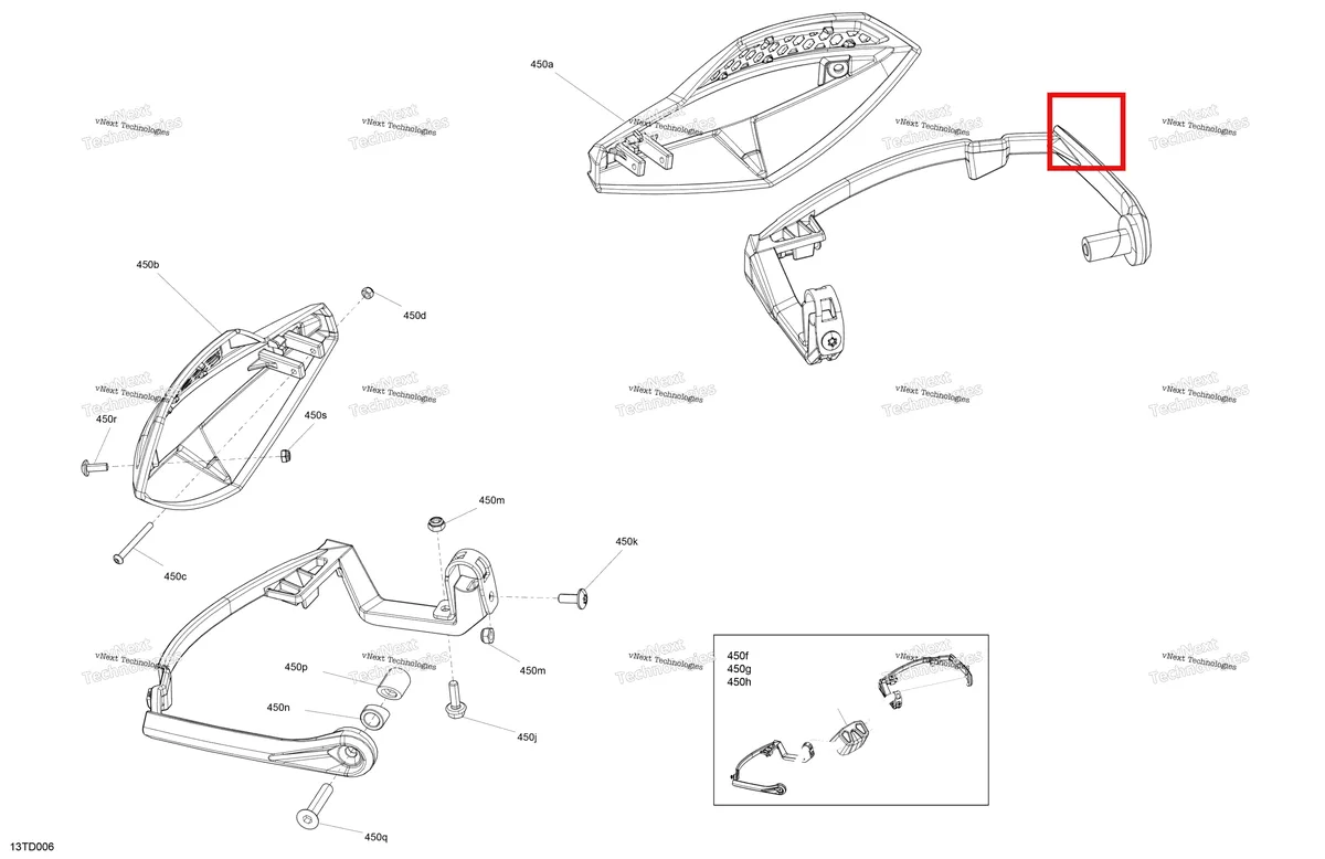 Деталь 709401303 на схеме узла 2024 Can-Am Outlander 850 EFI 4X4 - 5RRA - XT-P Package - Hyper Silver Mechanic - Air Deflector