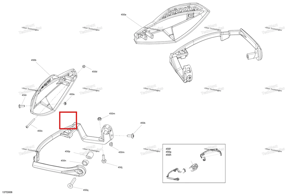 Деталь 709401304 на схеме узла 2024 Can-Am Outlander 850 EFI 4X4 - 5RRA - XT-P Package - Hyper Silver Mechanic - Air Deflector