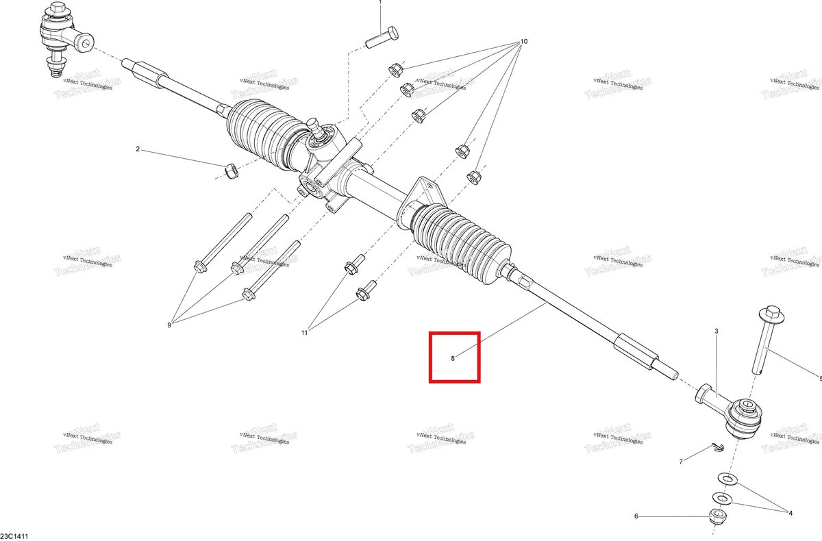 Деталь 709401335 на схеме узла Steering