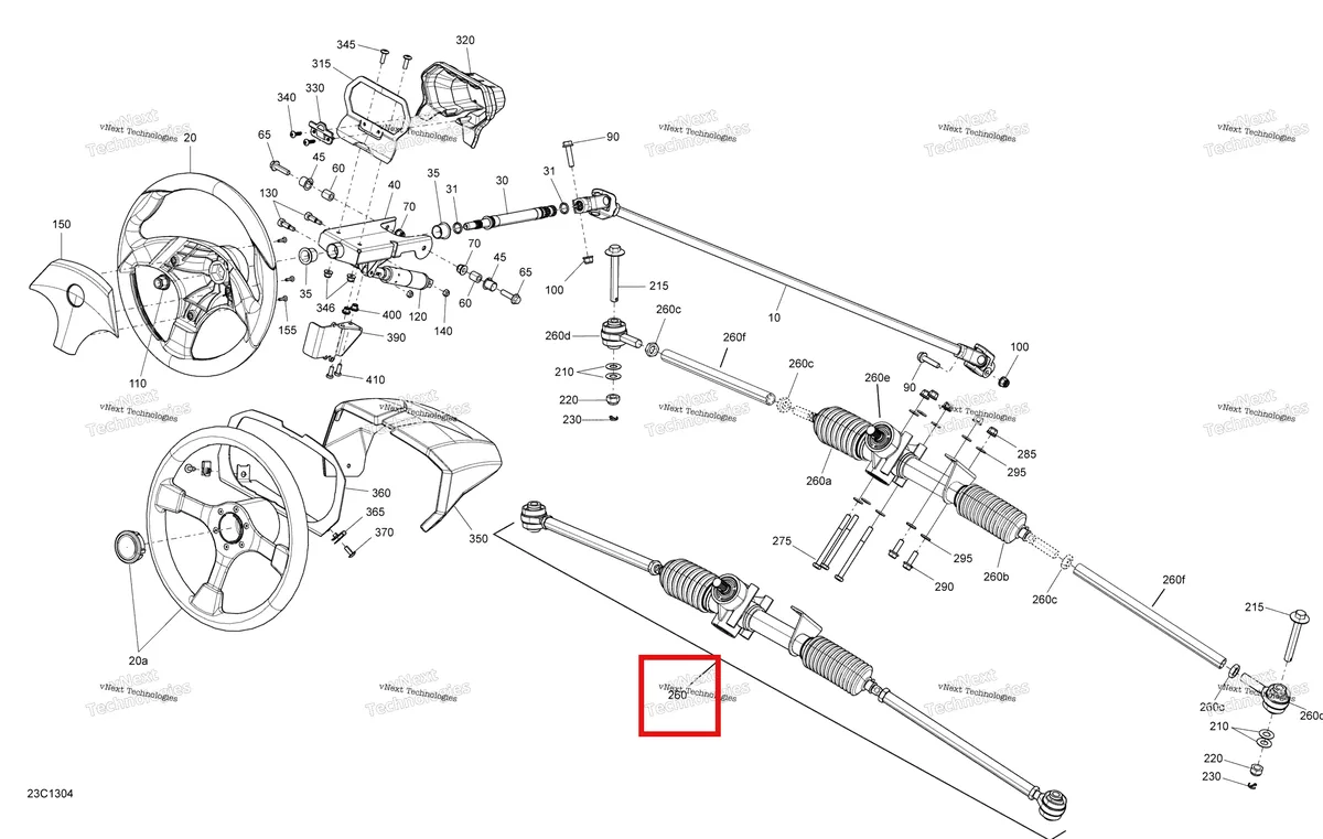 Деталь 709401351 на схеме узла 2013 Can-Am Maverick 1000, STD, XRS Steering