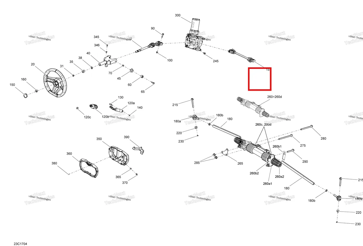 Деталь 709401722 на схеме узла 2017 Can-Am MAVERICK X3 Steering