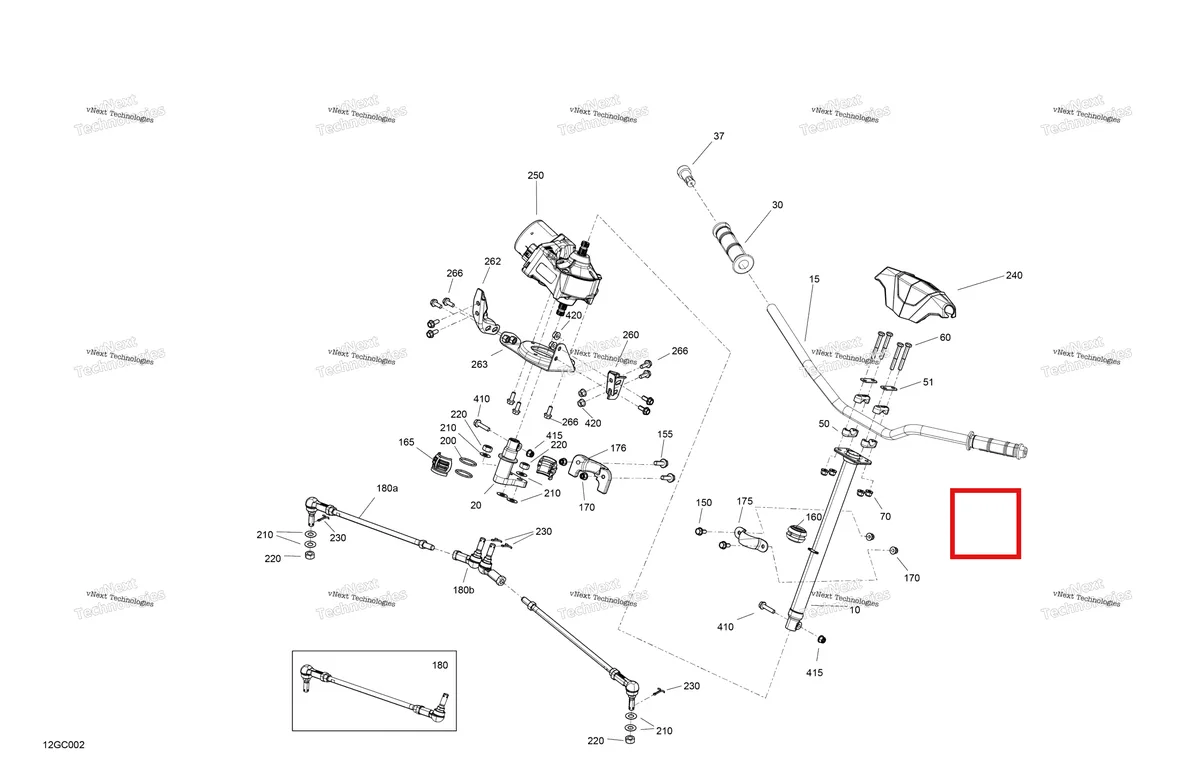 Деталь 709402185 на схеме узла 2023 Can-Am Outlander 450 EFI - DPS Mechanic - Steering