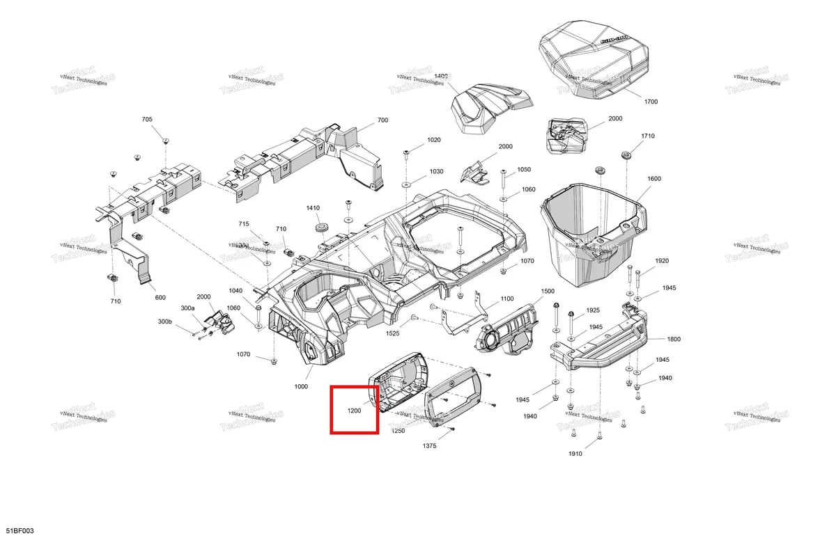 Деталь 709402490 на схеме узла 2026 Can-Am Commander MAX - 1000R EFI - XT - 6KTE - Fiery Red Metallic - 64
