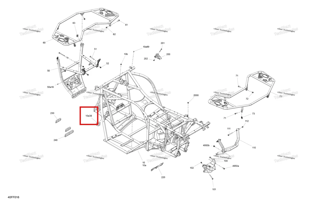 Деталь 709402713 (Нижний подшипник опора Can-Am Outlander 4x4 XT 1000R (2025) (709402713)) на схеме узла 2026 Can-Am OUTLANDER - 4X4 - STD - 700 - 1CTC - Legion Red Frame - System