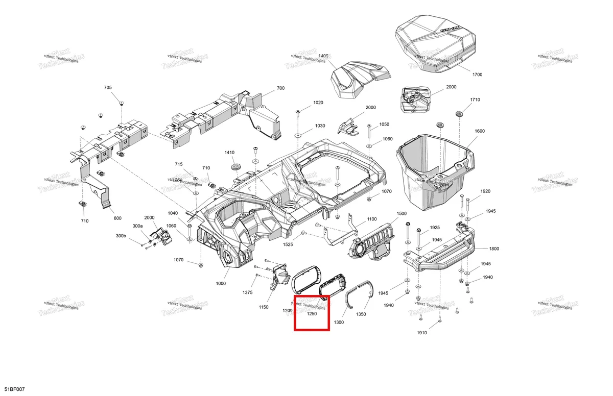 Деталь 709402742 (Указатель облицовка Can-Am Commander 1000R EFI DPS (2022) (709402742)) на схеме узла 2026 Can-Am Commander MAX - 1000R EFI - DPS - 6HTC - Compass Green - 60