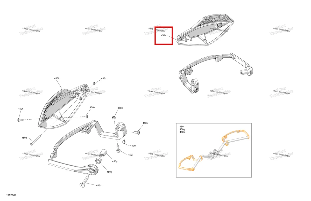 Деталь 709402800 на схеме узла 2026 Can-Am RENEGADE - 4X4 - XXC - 1000R EFI - 5VTB - Catalyst Gray Mechanic - Air Deflector