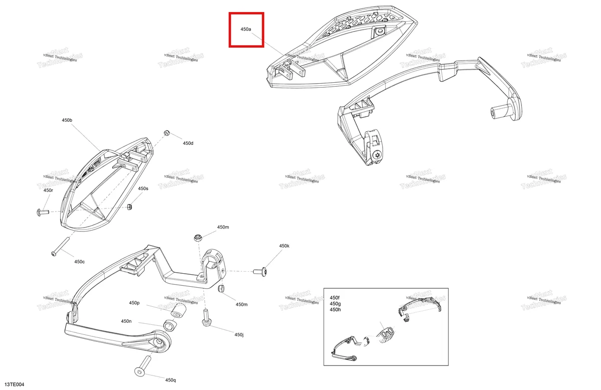 Деталь 709402971 на схеме узла 2025 Can-Am RENEGADE - 4X4 - XMR - 1000R EFI - 5USB - Hyper Silver Mechanic - Air Deflector