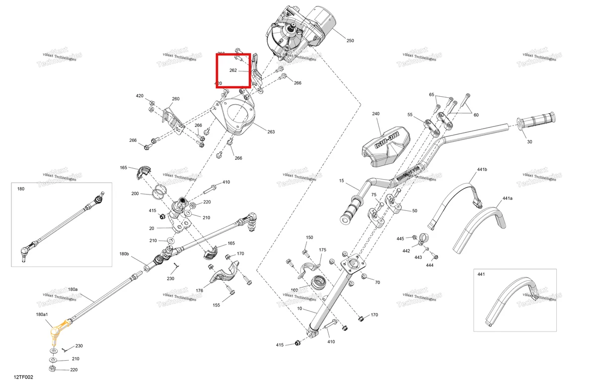 Деталь 709402978 на схеме узла 2026 Can-Am RENEGADE - 4X4 - XMR - 1000R EFI - 5UTA - Hyper Silver Mechanic - Steering