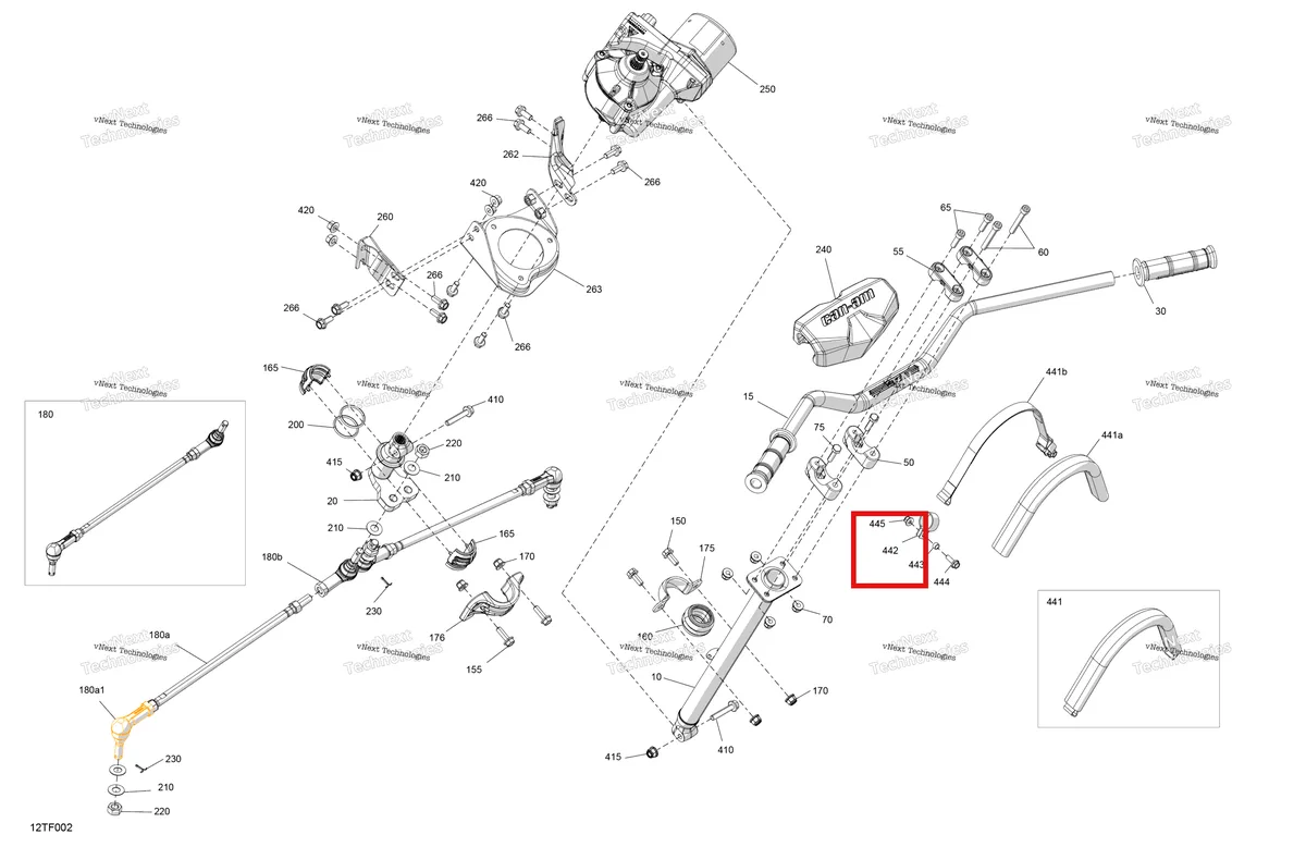 Деталь 709402998 на схеме узла 2026 Can-Am RENEGADE - 4X4 - XMR - 1000R EFI - 5UTA - Hyper Silver Mechanic - Steering