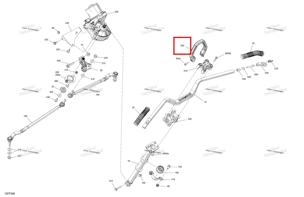 Деталь 709403318 (Ремень пряжка комплект Can-Am Outlander 4x4 XMR 1000R (2025) (709403318)) на схеме узла 2026 Can-Am OUTLANDER - 4X4 - XMR - 1000R - 4LTA - Granite Grey Mechanic - Steering