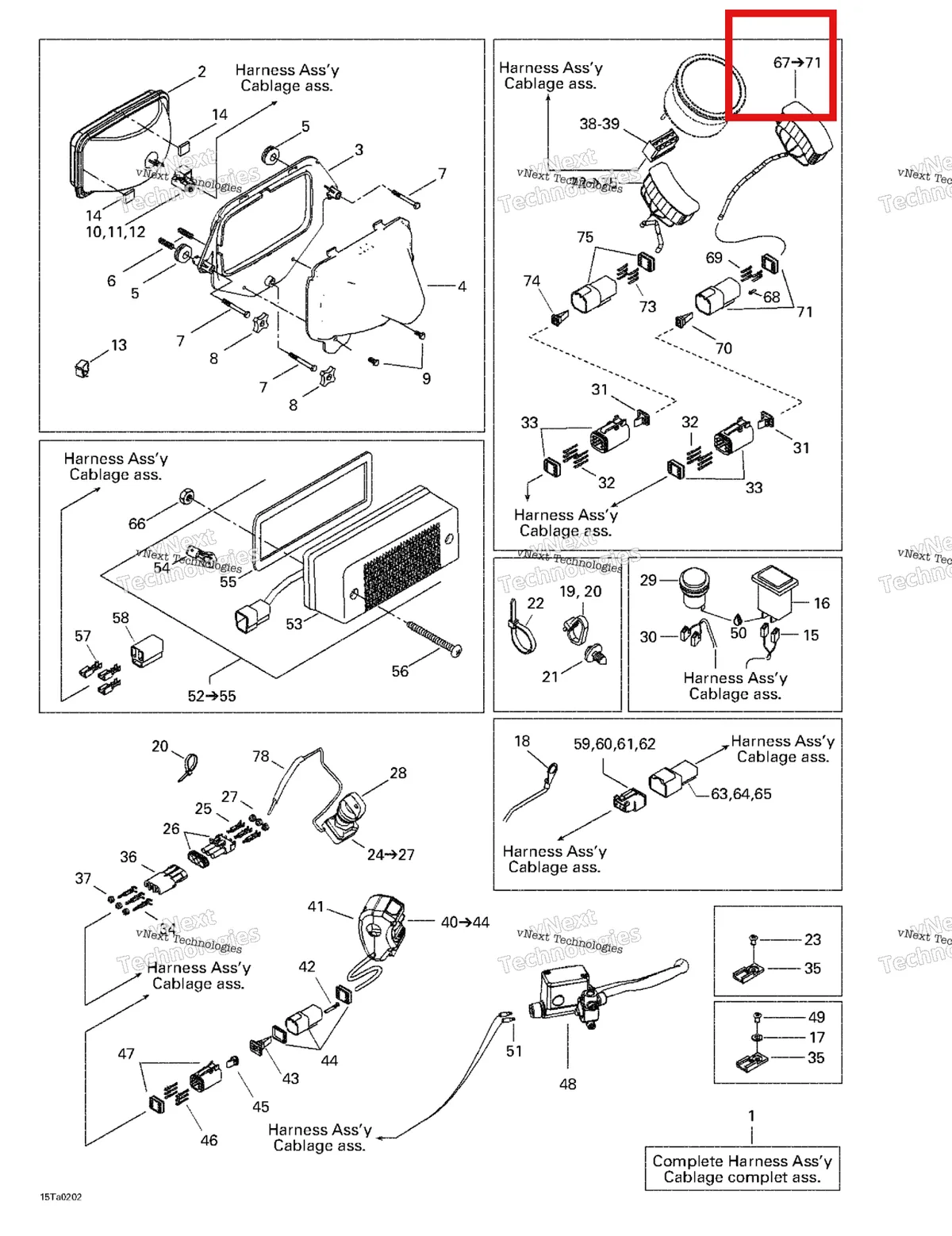 Деталь 710000007 на схеме узла 2002 Can-Am Traxter XL, 7458 Main Harness And Electrical Accessories