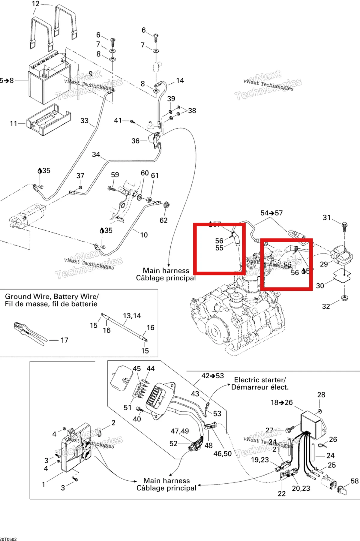 Деталь 710000041 на схеме узла 2005 Can-Am Traxter 5 Speed Electrical System