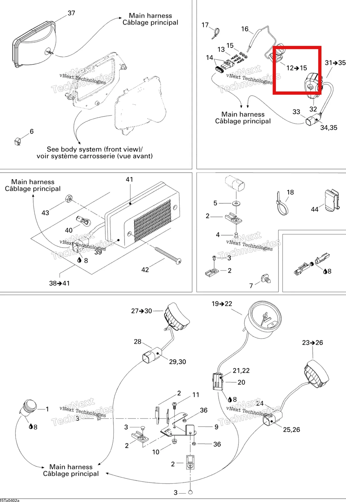 Деталь 710000042 на схеме узла 2004 Can-Am Traxter Auto Std & XT Electrical Accessories