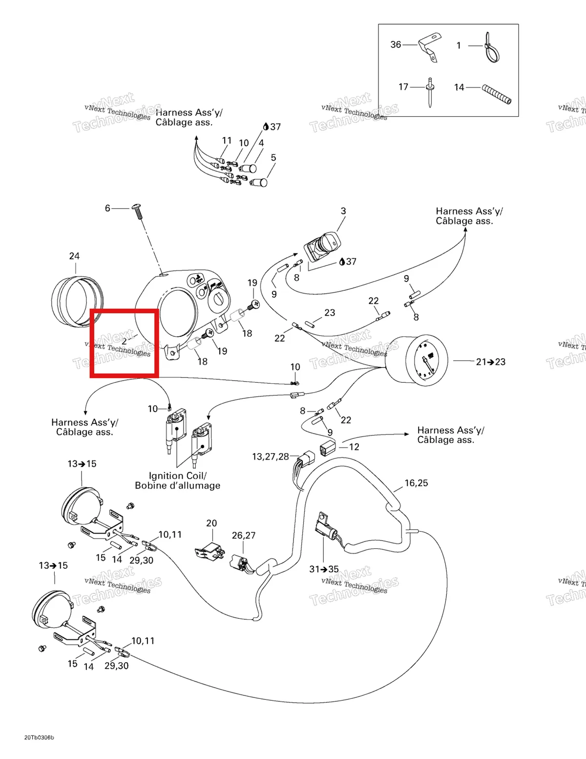 Деталь 710000060 на схеме узла 2003 Can-Am DS 650 Baja Electrical System 2
