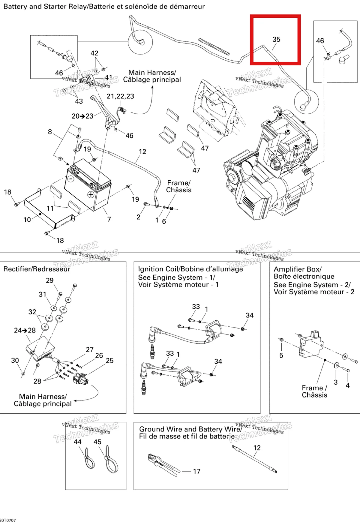Деталь 710000069 на схеме узла 2007 Can-Am DS 650 X Electrical System