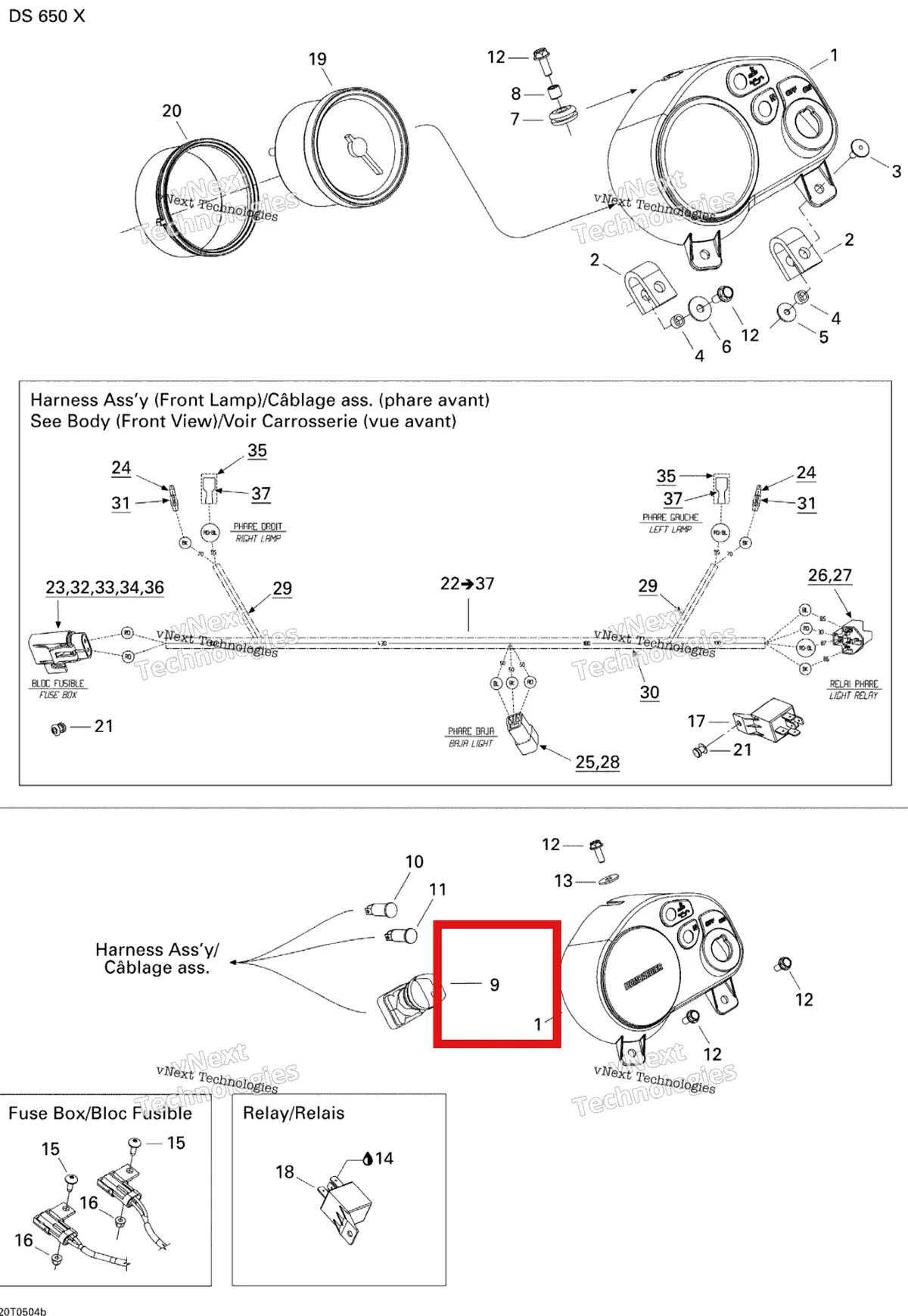 Деталь 710000075 на схеме узла 2005 Can-Am DS 650/DS 650 X Electrical System 2