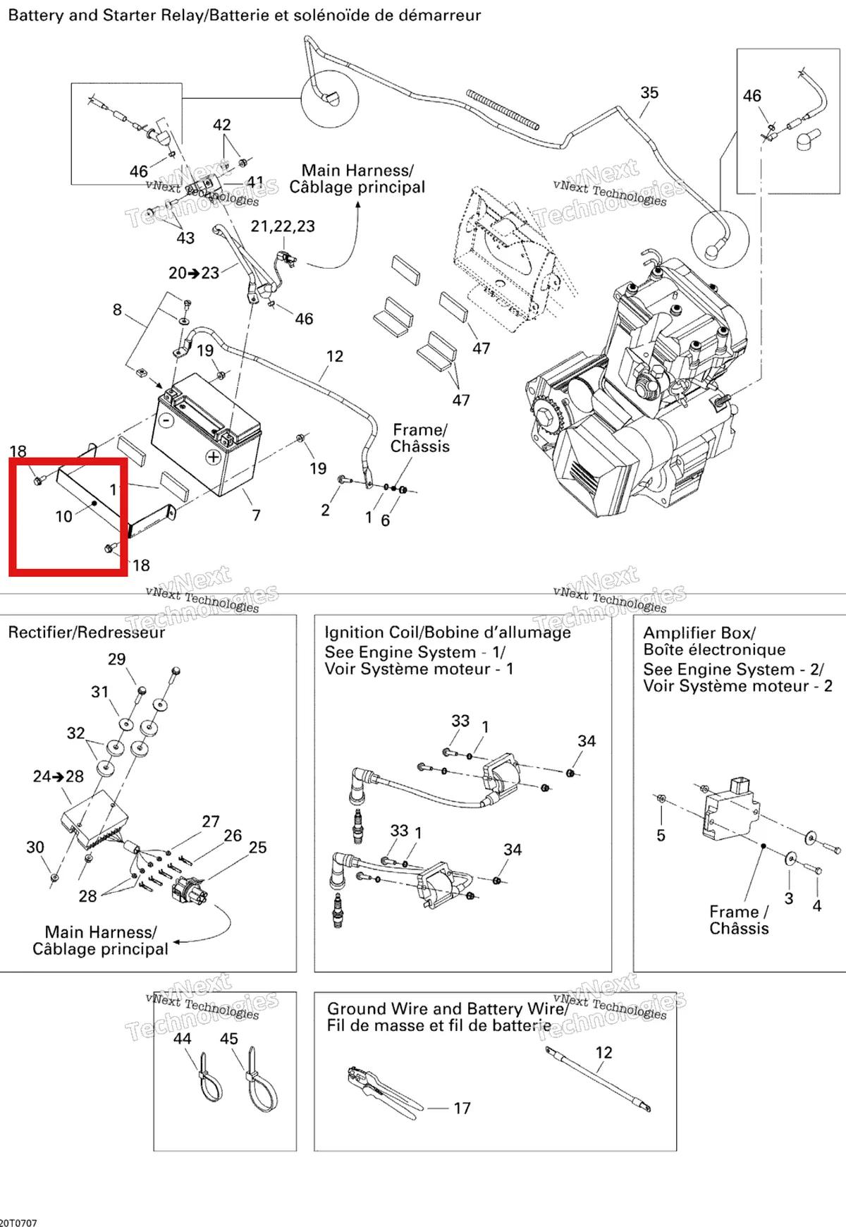 Деталь 710000087 на схеме узла 2007 Can-Am DS 650 X Electrical System