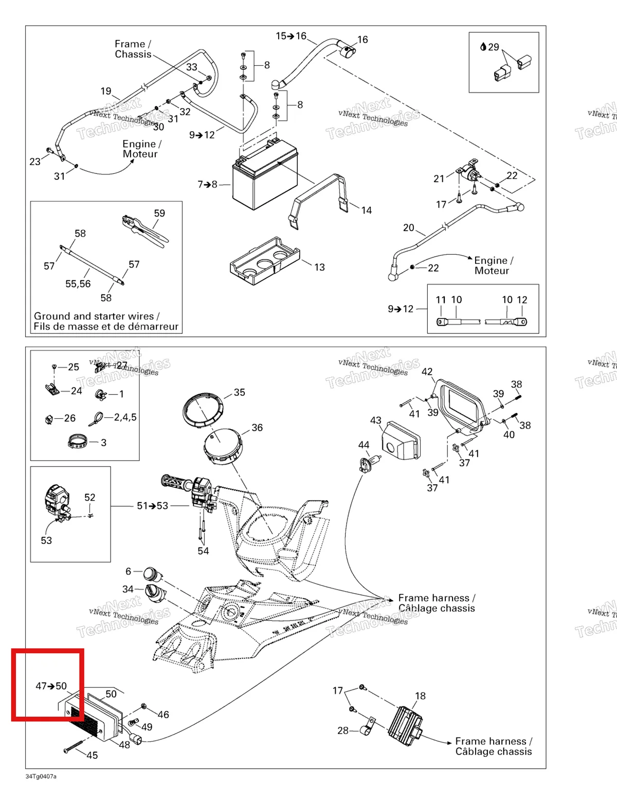 Деталь 710000102 на схеме узла 2004 Can-Am Outlander 330/400 STD 2 X 4 Battery And Electrical Accessories