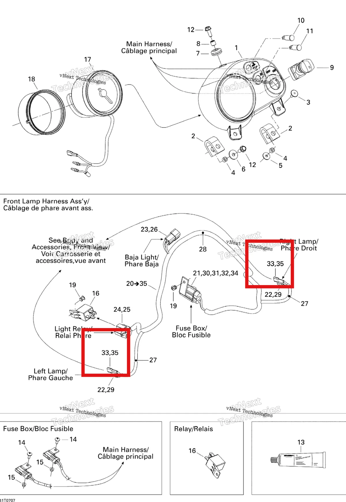 Деталь 710000115 на схеме узла 2007 Can-Am DS 650 X Electrical Accessories