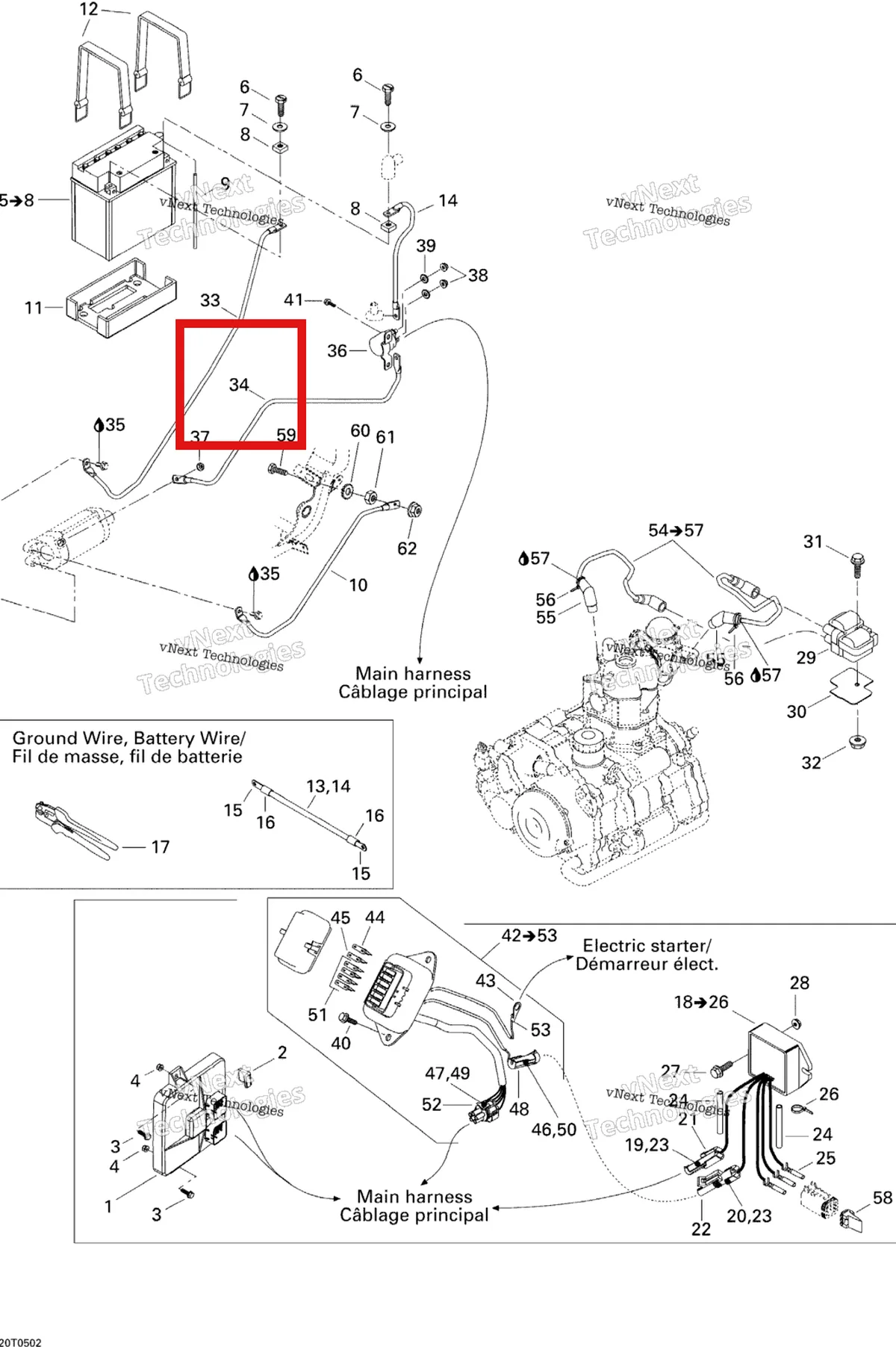 Деталь 710000136 на схеме узла 2005 Can-Am Traxter 5 Speed Electrical System