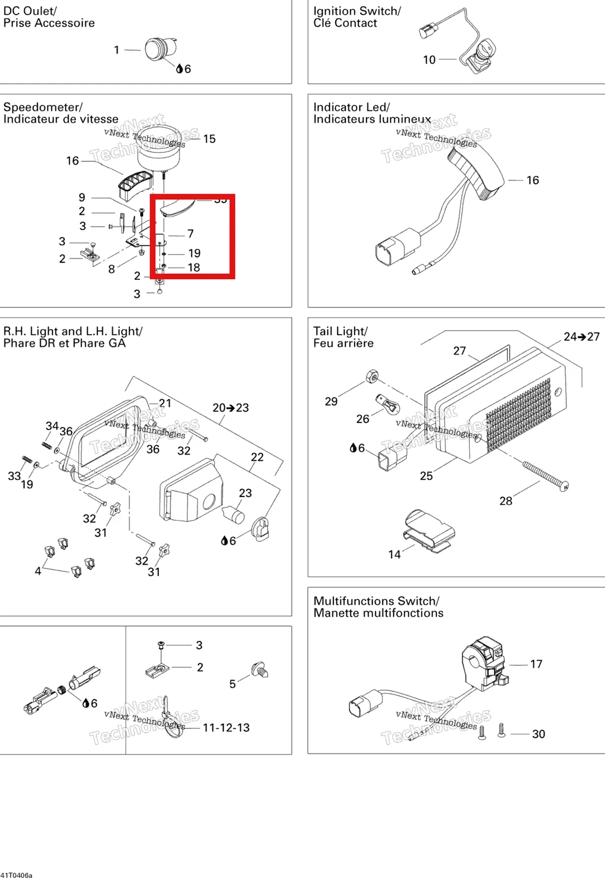 Деталь 710000159 на схеме узла 2004 Can-Am Quest MAX Electrical Accessories 1
