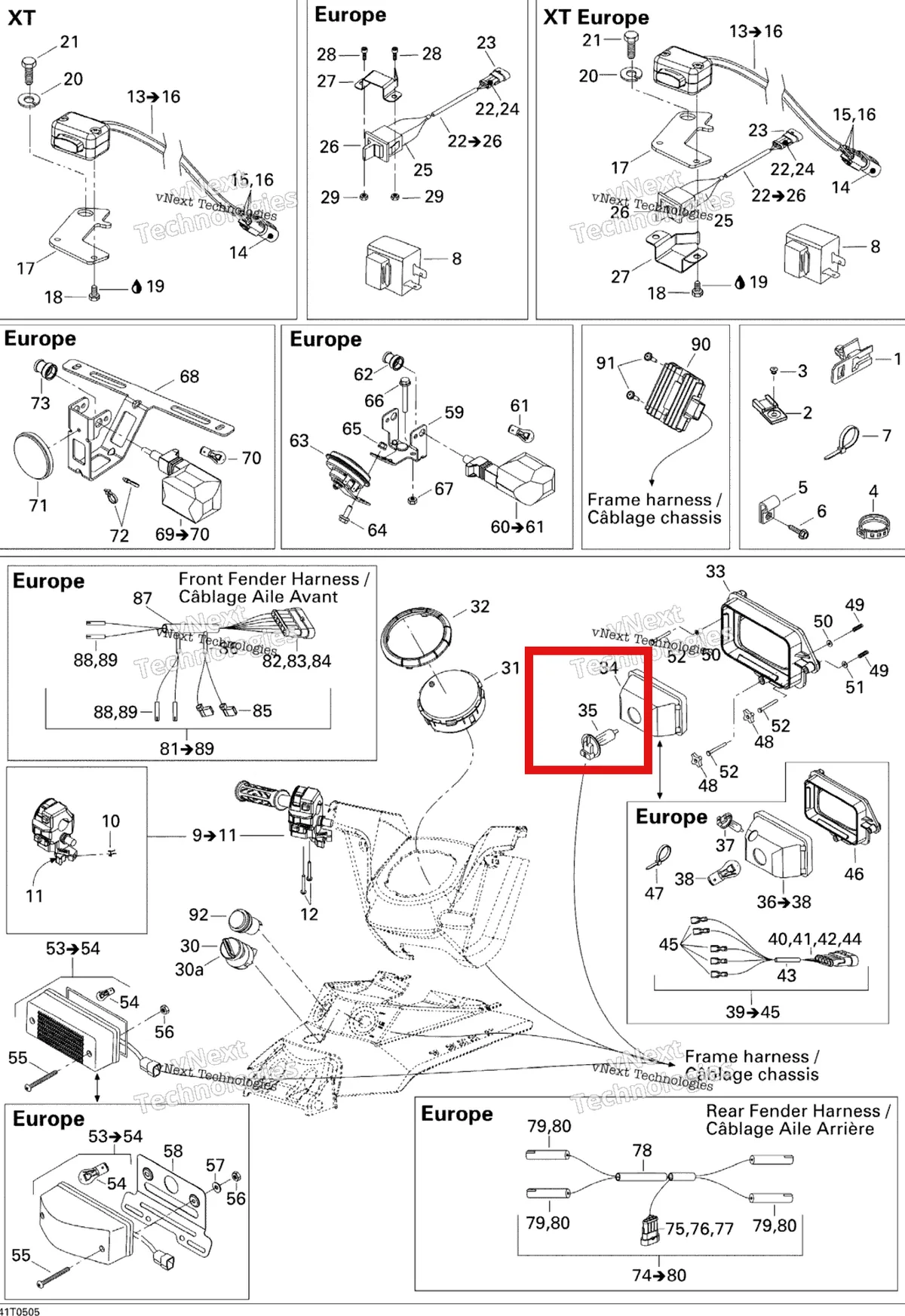 Деталь 710000176 на схеме узла 2005 Can-Am Outlander 330/400 STD 2 X 4 Electrical Accessories