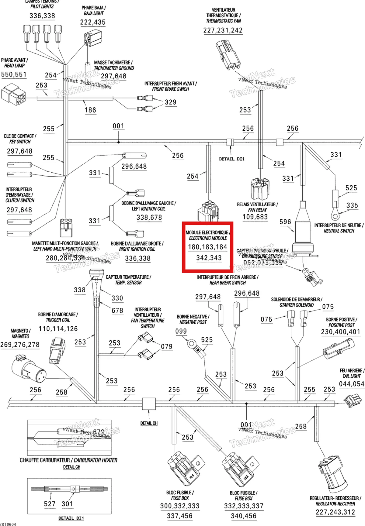 Деталь 710000189 на схеме узла 2006 Can-Am DS 650 X Main Harness