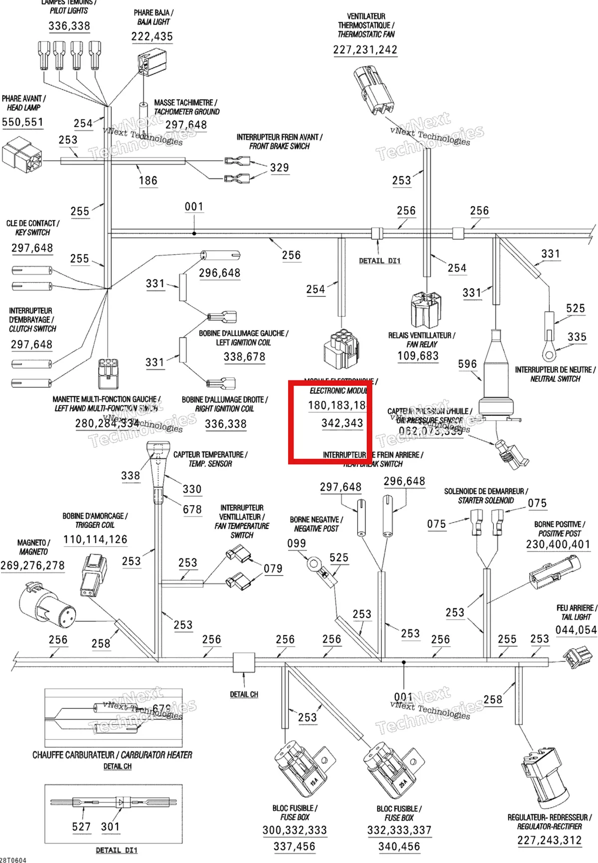 Деталь 710000190 на схеме узла 2006 Can-Am DS 650 X Main Harness