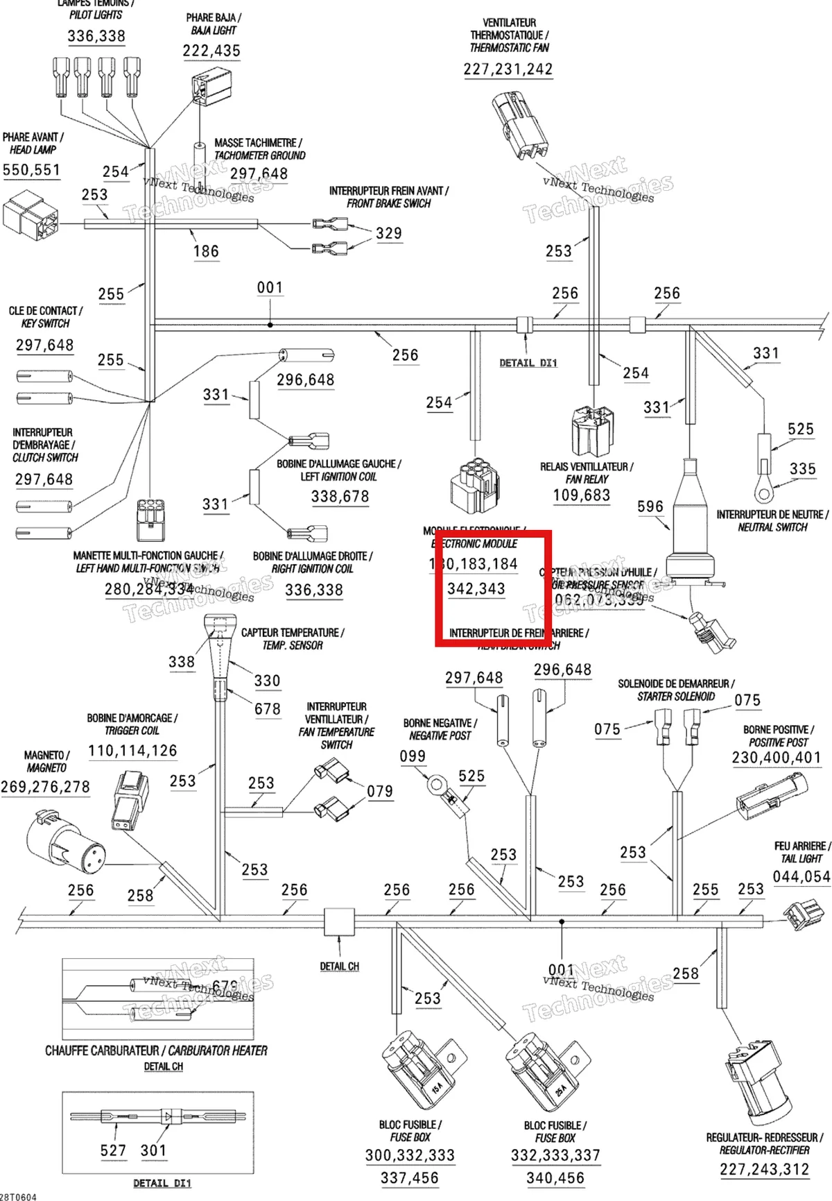 Деталь 710000191 на схеме узла 2006 Can-Am DS 650 X Main Harness