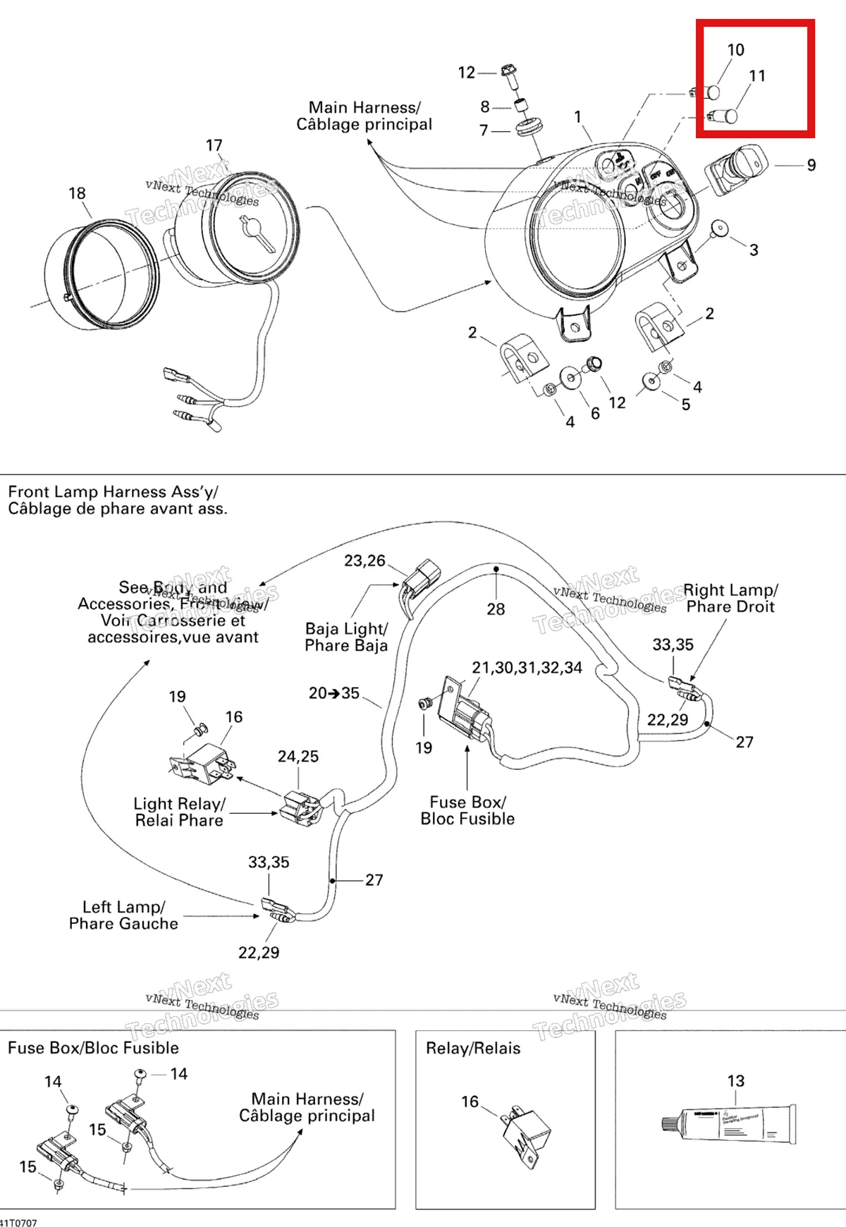 Деталь 710000240 на схеме узла 2007 Can-Am DS 650 X Electrical Accessories