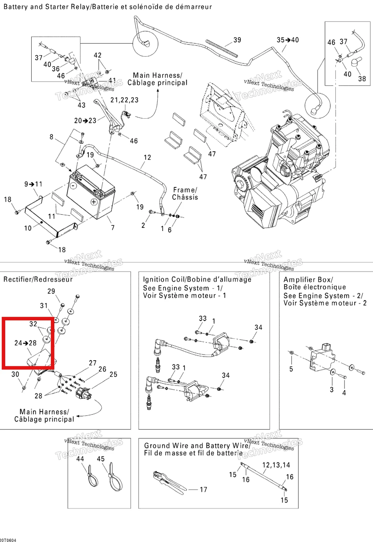 Деталь 710000257 на схеме узла 2006 Can-Am DS 650 X Electrical System