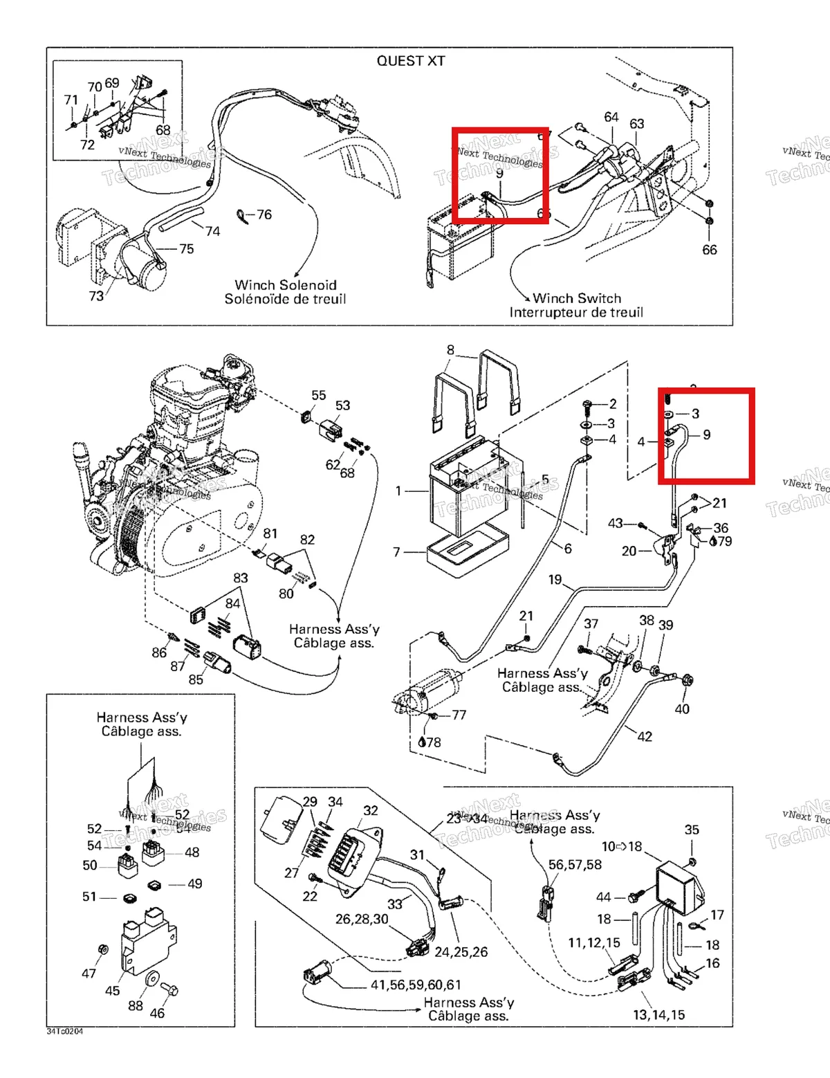 Деталь 710000269 на схеме узла 2002 Can-Am Quest Battery And Electrical Accessories
