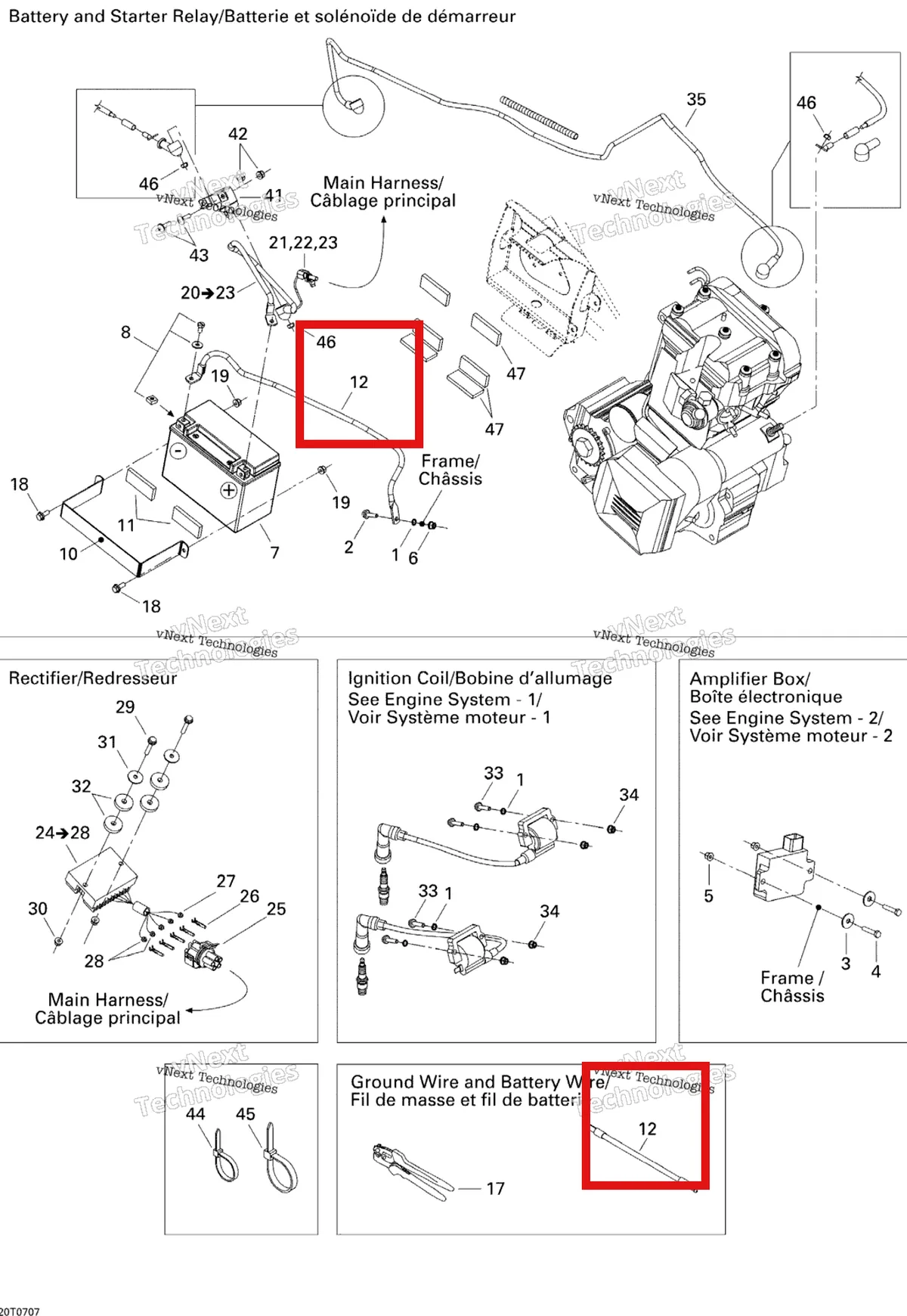 Деталь 710000281 на схеме узла 2007 Can-Am DS 650 X Electrical System