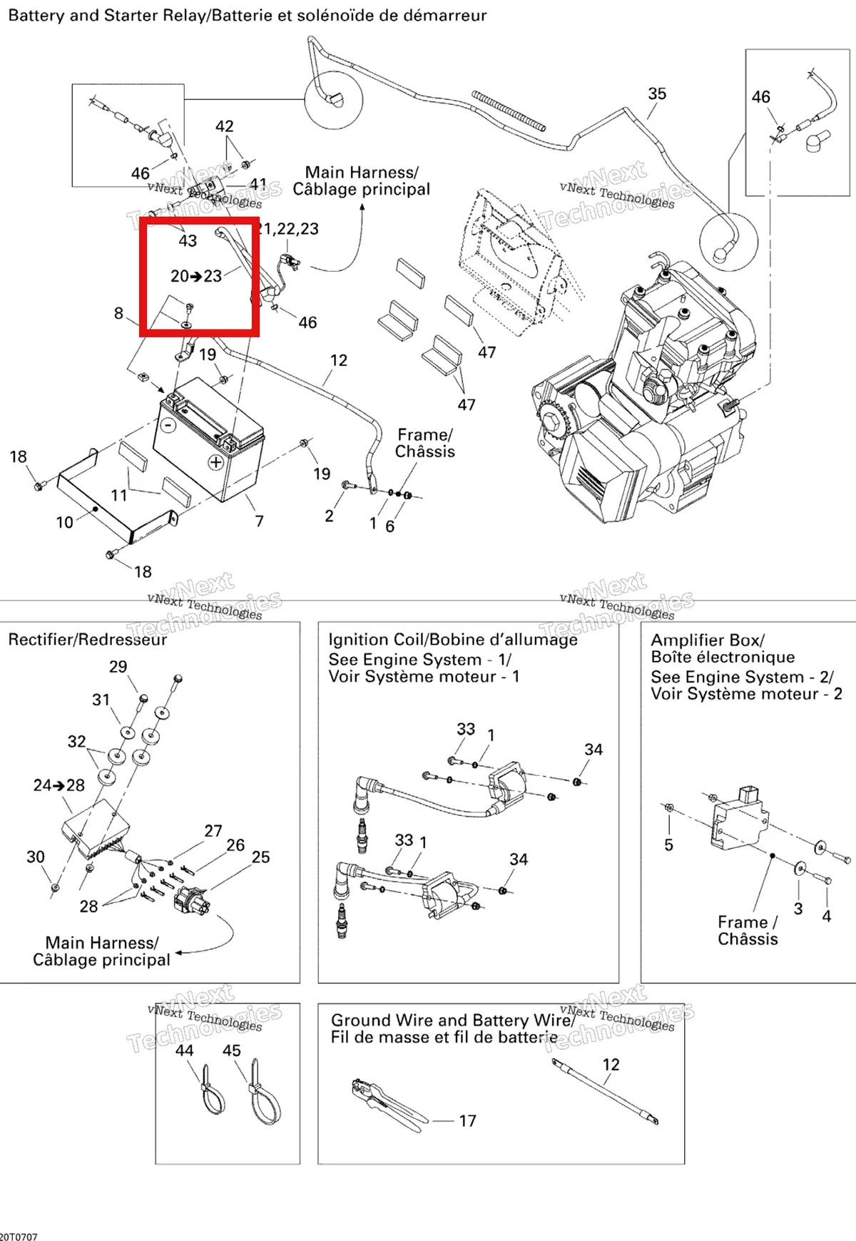 Деталь 710000282 на схеме узла 2007 Can-Am DS 650 X Electrical System