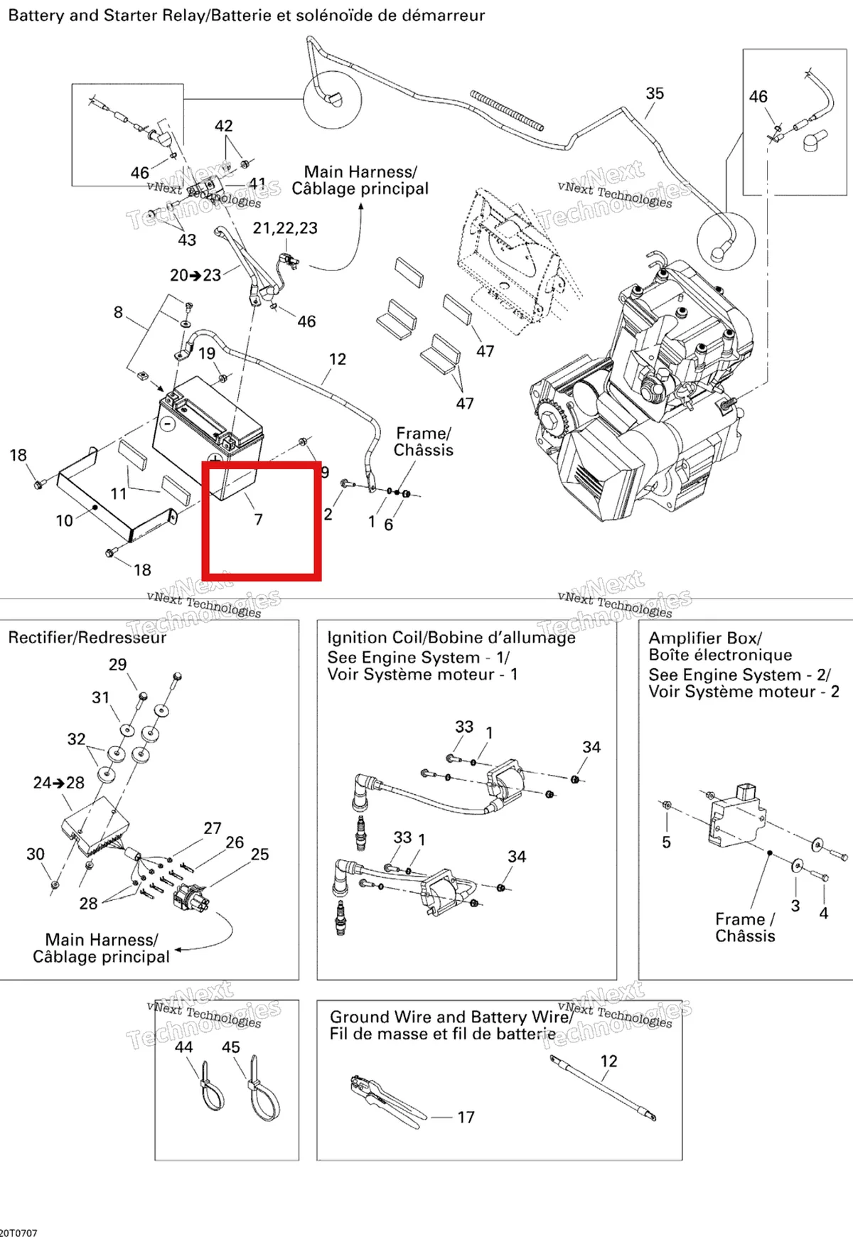 Деталь 710000283 на схеме узла 2007 Can-Am DS 650 X Electrical System
