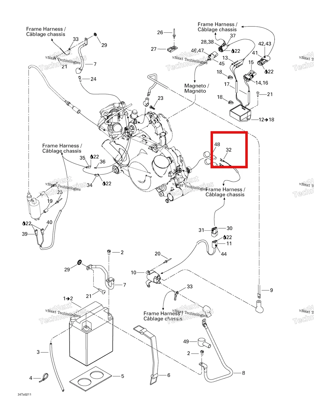 Деталь 710000289 на схеме узла 2003 Can-Am Rally Battery And Electrical Accessories