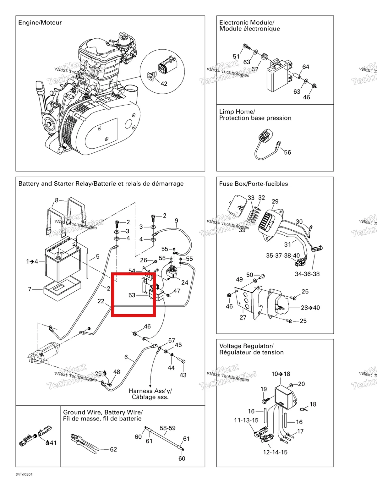 Деталь 710000317 на схеме узла 2003 Can-Am Quest 500 Battery And Electrical Accessories